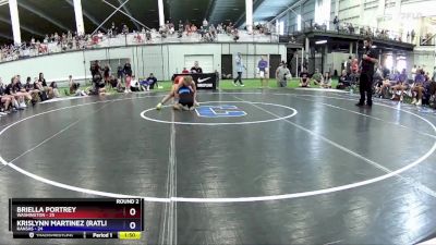 93 lbs Round 2 (8 Team) - Briella Portrey, Washington vs Krislynn Martinez (Ratliff), Kansas