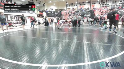 112 lbs Quarterfinal - Emmit Fourkiller, Tahlequah Wrestling Club vs James Swindell, Tulsa Blue T Panthers