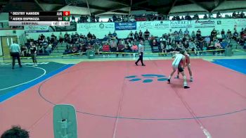 140 lbs Semifinal - Destry Hansen, American Leadership Academy - QC vs Aiden Espinoza, Florence High School
