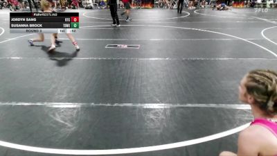 60 lbs Round 3 - Jordyn Sang, Bison Takedown Club vs Susanna Brock, The Storm Wrestling Center