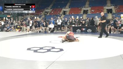 120 lbs Cons. Sub-rd Of 16 - Daniel Brown Jr., Indiana vs Carew Christensen, Iowa