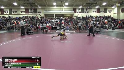 J-8 lbs Quarterfinal - Toby Kegler, Indee Mat Club vs Haedon Paxton, Unattached