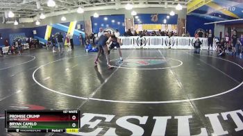 157 White Cons. Round 3 - Promise Crump, Glynn Academy vs BRYAN CAMILO, Cypress Creek H S