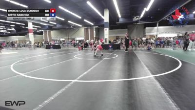 63 lbs Quarterfinal - Thomas Luca Schober, Scots Wrestling Club vs Justin Sanchez, Dead Shot Wrestling Club