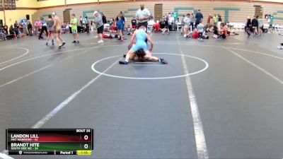 130 lbs Round 7 (10 Team) - Landon Lill, Mat Warriors vs Brandt Hite, South Side WC