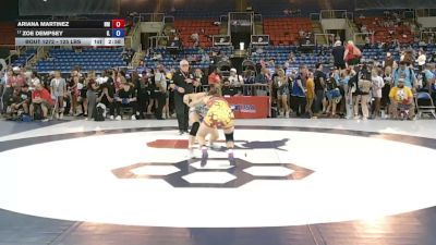 125 lbs Cons. Sub-rd Of 32 - Ariana Martinez, New Mexico vs Zoe Dempsey, Illinois