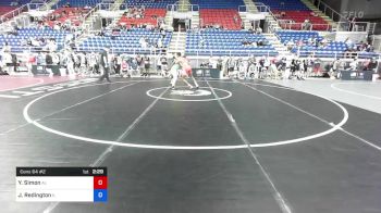 132 lbs Cons 64 #2 - Yanik Simon, Alabama vs Jacob Redington, Illinois
