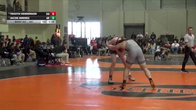 197 lbs 5th Place Match - Tradyn Henderson, Southern Virginia vs Jacob Jimenez, Averett