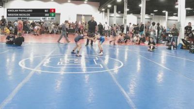 68 lbs Rr Rnd 7 - Knolan Pavillard, Mat Warriors Red - BK8E vs Weston Nicklos, Ohio Hammers - BK8E