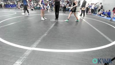 70/75 lbs Rr Rnd 2 - Della Howell (75), Henryetta Knights Wrestling Club vs Bexley Leisinger, Choctaw Ironman Youth Wrestling