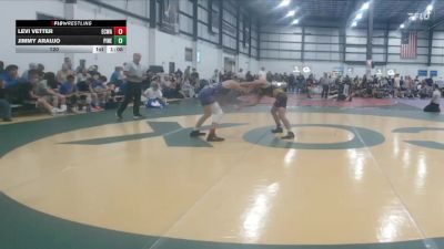 120 lbs Allday - Jimmy Araujo, PINECREST vs Levi Vetter, EASTERN CAROLINA WRESTLING ACADEMY