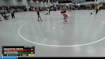 138 lbs Cons. Round 2 - Cylus Hetzel-Sawyer, Wisconsin vs Sevastian Soto, Ubasa Wrestling Academy