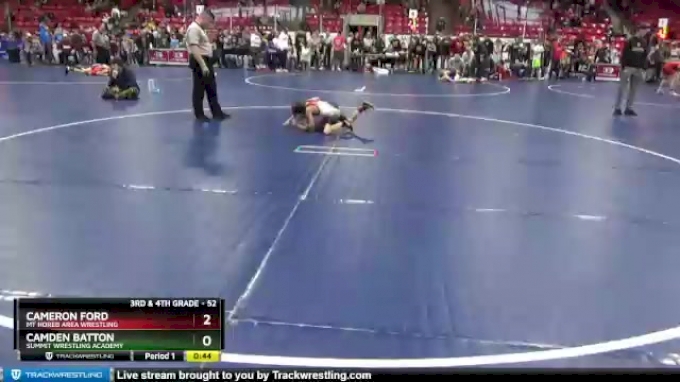 52 lbs Round 2 - Cameron Ford, Mt Horeb Area Wrestling vs Camden Batton, Summit Wrestling Academy