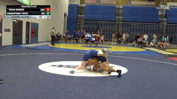 165 lbs Champ. Round 1 - Kanaipono Tapia, Menlo (Calif.) vs Evan Manzo, CSU Bakersfield