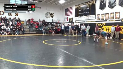 126 lbs Round 4 - Mason Fogt, Hudson vs Kiptyn Cox, Wapsie Valley