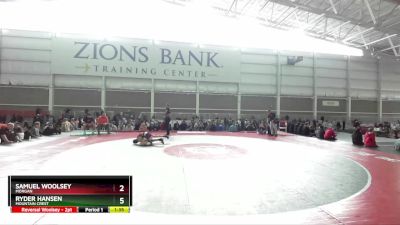 98 lbs Cons. Round 1 - Samuel Woolsey, Morgan vs Ryder Hansen, Mountain Crest