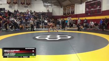 106 lbs Quarterfinal - Caleb Noble, Warren Township vs Brock Humphrey, The Linsly School