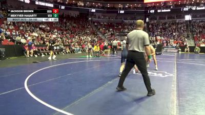 3A-165 lbs Champ. Round 1 - Mekyver Hagarty, Waverly-Shell Rock vs Jackson Brown, Urbandale