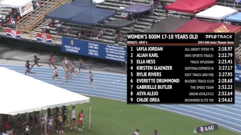 Youth Girls' 800m, Finals 5 - Age 17-18