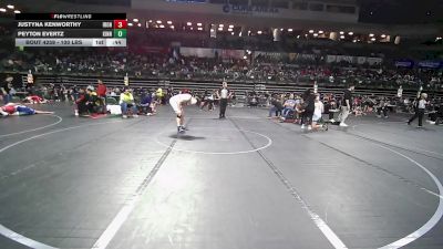 100 lbs Semifinal - Justyna Kenworthy, Iron Horse vs Peyton Evertz, Kinnelon