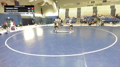 125 lbs Cons. Round 2 - Justin Porter, Randolph vs Michael Cruz, Washington & Jefferson