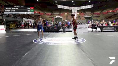 All Cadet Boys Freestyle Lower - 106 lbs Cons. Round 5 - Elham Hashimi, Tri Valley Elite Wrestling Club vs Victor Lugo, Brawley Wrestling Academy