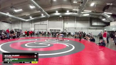 215 lbs Cons. Round 3 - Skyler Tolbert, Palmer Ridge vs John Sanchez, Fort Collins