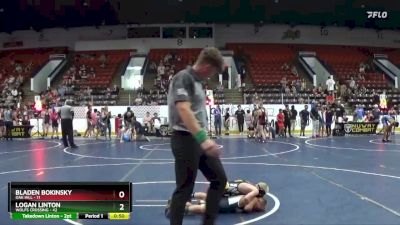 60 lbs Semifinal - Bladen Bokinsky, Oak Hill vs Logan Linton, Wolfs Crossing