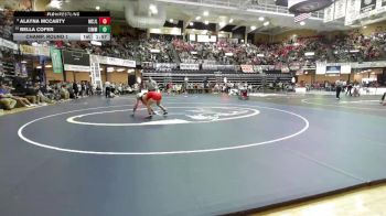 120 lbs Champ. Round 1 - Bella Cofer, Cimarron HS vs Alayna McCarty, Mound City- Jayhawk Linn Hs