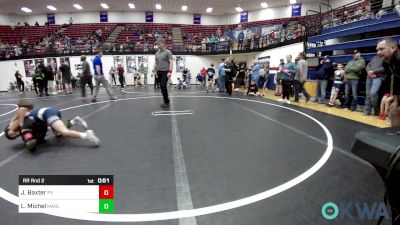 67 lbs Rr Rnd 2 - Jaxon Baxter, Pauls Valley Panther Pinners vs Lane Michel, Marlow Outlaws