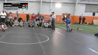 84 lbs Round 3 (6 Team) - Karalena Rodriguez, Lady Warriors United Maroon vs Zoe Atwell, Girls With Grit