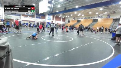 55-60 lbs Round 1 - Ruben Aslanyan, Wrightwood Wrestling Club vs Weston Manuel, Wrightwood Wrestling Club