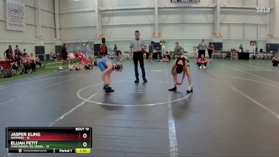 96 lbs Round 5 (8 Team) - Elijah Petit, Contenders WA Green vs Jasper Kling, Hammers