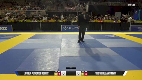 Tristan Julian Simms vs Joshua Petrovich Robert 2025 Pan Kids Jiu-Jitsu IBJJF Championship
