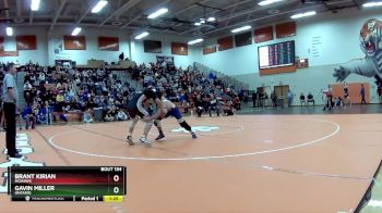 138 lbs Champ. Round 2 - Gavin Miller, Ontario vs Brant Kirian, Mohawk