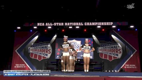 A1 Spirit Athletics - Platinum Rose [2026 L4.2 Senior - D2 - Small Day 2] 2026 NCA All-Star National Championship