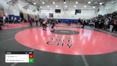 152 lbs Round Of 16 - Sellase Sunu, Eagle Academy Bronx-PSAL vs Bilali Asspumanou, Herbert H Lehman-PSAL