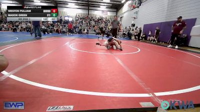 55 lbs Rr Rnd 1 - Weston Pulliam, Skiatook Youth Wrestling vs Mason Green, Owasso Takedown Club