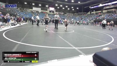 84 lbs Champ. Round 1 - Bryson Grimmett, Labette County Wrestling vs Jed Spencer, SlyFox Wrestling Academy