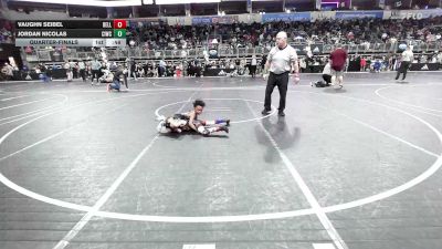 49 lbs Quarterfinal - Vaughn Seibel, Belleville Little Devils vs Jordan Nicolas, Ciwc Team Intensity