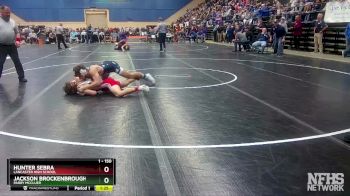 1 - 150 lbs Quarterfinal - Hunter Sebra, Lancaster High School vs Jackson Brockenbrough, Parry McCluer