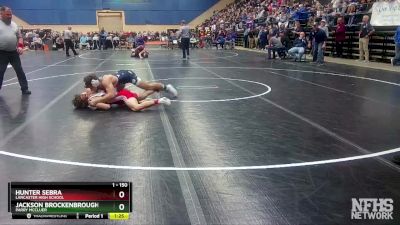 1 - 150 lbs Quarterfinal - Hunter Sebra, Lancaster High School vs Jackson Brockenbrough, Parry McCluer