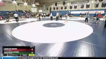 170 lbs Round 3 - Jacklyn Green, Golden West vs Savannah Gomez, Central Valley