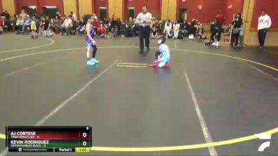 55 lbs Round 1 (6 Team) - AJ Cortese, Tribe Wrestling vs Kevin Rodriguez, Untouchables Black