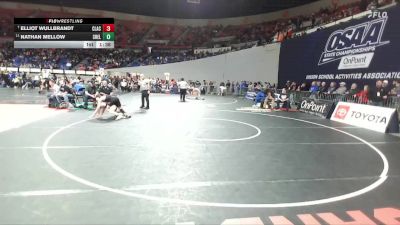 6A Boys 126 lbs Champ. Round 2 - Elliot Wullbrandt, Clackamas Boys vs Nathan Mellow, Sheldon Boys