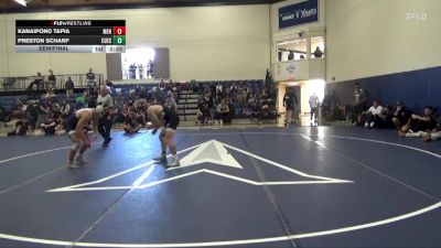 165 lbs Semifinal - Preston Scharf, Cuesta College vs Kanaipono Tapia, Menlo College
