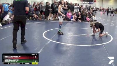 76 lbs Cons. Round 1 - Hailey Robinson, Marauder WC - Warren vs Breana Adame, Sandusky Wolves WC