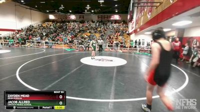 130 lbs Quarterfinal - Jacob Allred, Lincoln Middle School vs Zayden Mead, Dean Morgan