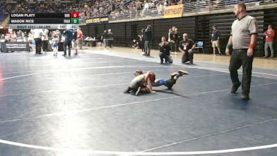 44 lbs Round Of 32 - Logan Platt, River Valley vs Mason Rice, Franklin