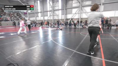 49.5-50.2 lbs Champ. Round 2 - Aiden Cox, St. Maries Wrestling Club vs Ludlow Lane, Clearwater Valley Wrestling Club